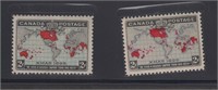 Canada Stamps #85-86 Mint Hinged, maps, CV $80