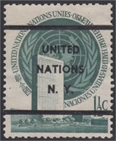 UN Stamps #2 Precancel Mint, CV $55