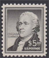 US Stamps #1053 Mint NH, $5 Hamilton, bright and