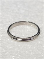 Band Ring Sz 7 Chrome color