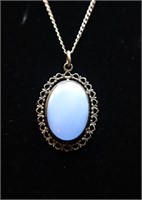 Sterling 925 Moonstone Pendant Necklace