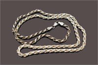 12" Sterling 925 Rope Chain