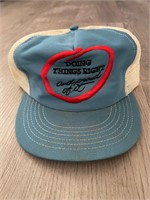 Vintage Doing Things Right Proud Hat USA Made