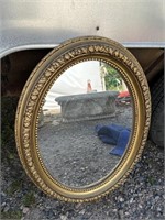 OVAL GOLD GILDED MIRROR