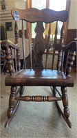 Beautiful wooden rocking chair