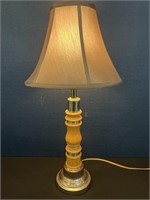 Wood & Brass Modern Lamp