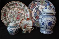 Asian Style Decorative Plates & Urns