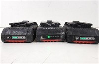 GUC Bosch Core 18V 4amp Hour Tool Batteries (x3)