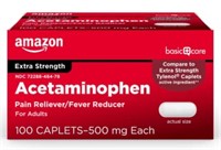 100ct Basic Care Extra Strength Pain Reliever