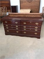 Melamine Dresser with 6 Drawers Brass Hardware