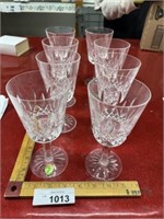 Waterford crystal marked lismore set of 8