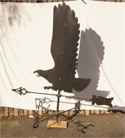Wrought iron weather vane - very large Eagle