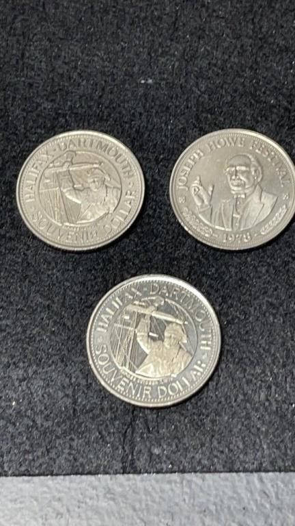 Three 1978 Joe Howe Dollar Coins