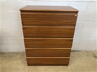 5-drawer Simulated Wood Modern Chest of Drawers