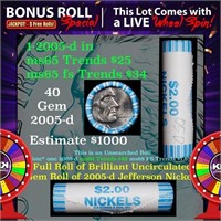 1-5 FREE BU Nickel rolls with win of this 2005-d O