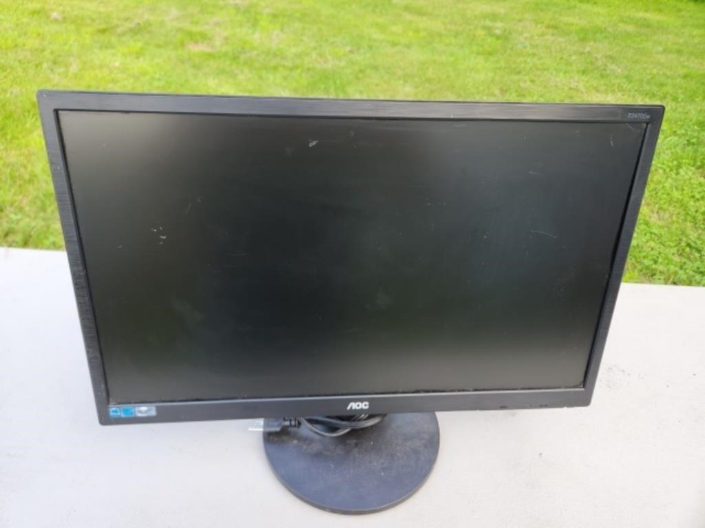 AOC E2470Sw LCD computer monitor,  powers on, no