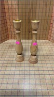 Wooden candlesticks