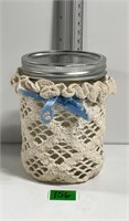 Vtg Pt Ball Jar Crocheted Cover