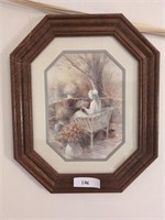 Octagonal frame and print