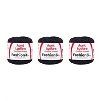 Aunt Lydia Fashion Black Crochet - 3 Pack of