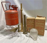 Collection Antique Brass Fire Nozzle Extinguisher
