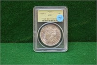 1884o Morgan Silver Dollar slab PCGS MS63