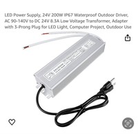 LED Power Supply, 24V 200W IP67 Waterproof