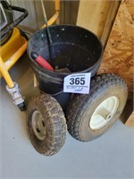 8" wheel, 5" wheel, & assorted cement tools