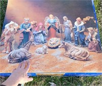 HUGE 11 Pc Porcelain Nativity Set - See pics! NEW