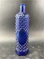 Vintage Spanish cobalt blue modernist vase 10" tal