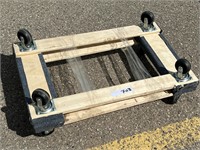 Unused 4 Wheel Wood Moving Cart