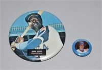 VINTAGE 70's HANK AARON ATLANTA BRAVES 3.5" x 3.5"