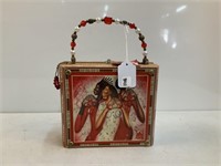 Upcylcled Cigar Box, Hand Bag with Ebony art