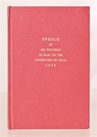 Annexation of Texas; Speech Of Mr. Winthrop 1845