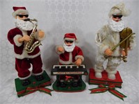 (3)Musical Animated Santa Figures