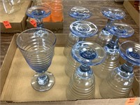 Blue drinking glasses