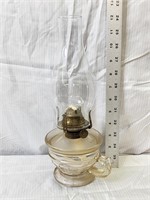 ANTIQUE VICTORIAN FINGER LOOP GLASS OIL LAMP