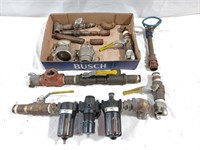 Compressor hose connectors, gauge, valve fittings
