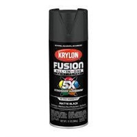 12oz MatteBlack Krylon Fusion All-In-One Paint A25