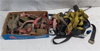Assortment of used tie down straps