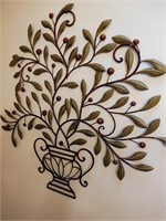 Large Decorative Floral Metal Wall Hanging