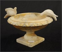 Vintage alabaster footed bowl