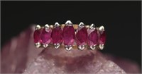 14K Two Toned Gold & Ruby Eternity Ring - 4g