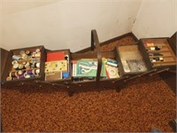Sewing box & contents