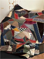 Vintage Handmade Crazy Quilt