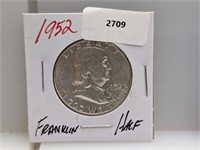 1952 90% Silver Franklin Half $1 Dollar