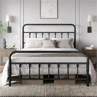 Open Box Classic Metal Platform Bed Frame Mattress