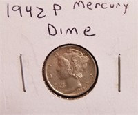 1942 P Mercury Silver Dime