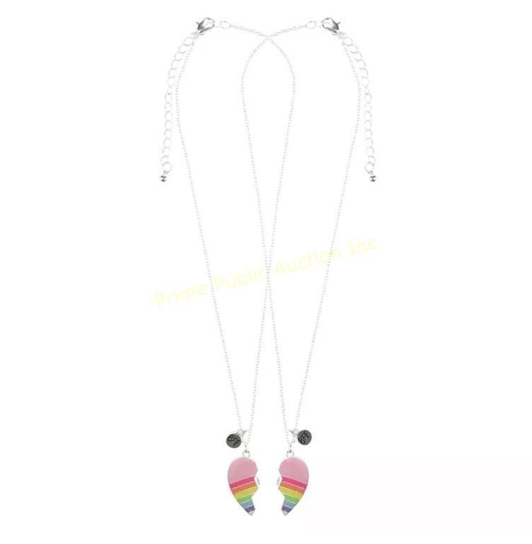 Elli by Capelli BFF Rainbow Heart Necklace Set