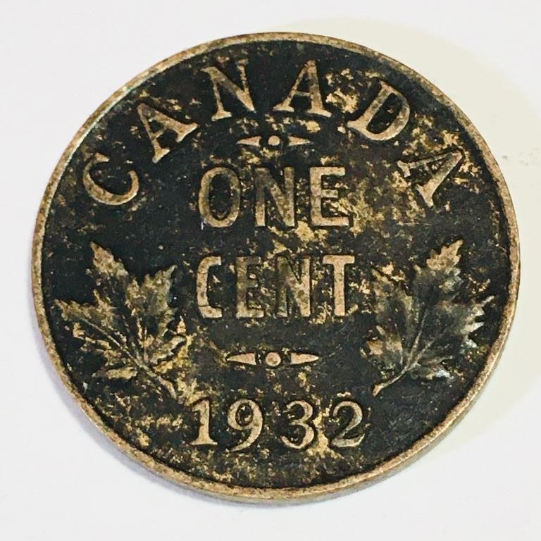 1932 Canada One Cent Coin